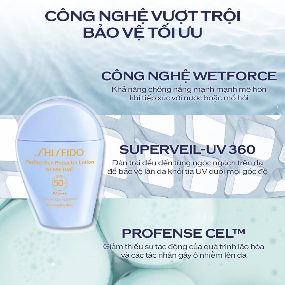 C28_DEAL 34: BỘ SỮA CHỐNG NẮNG GSC LOTION 50ML VÀ GSC LOTION SENSITIVE 50ML CHO DA NHẠY CẢM SHISEIDO
