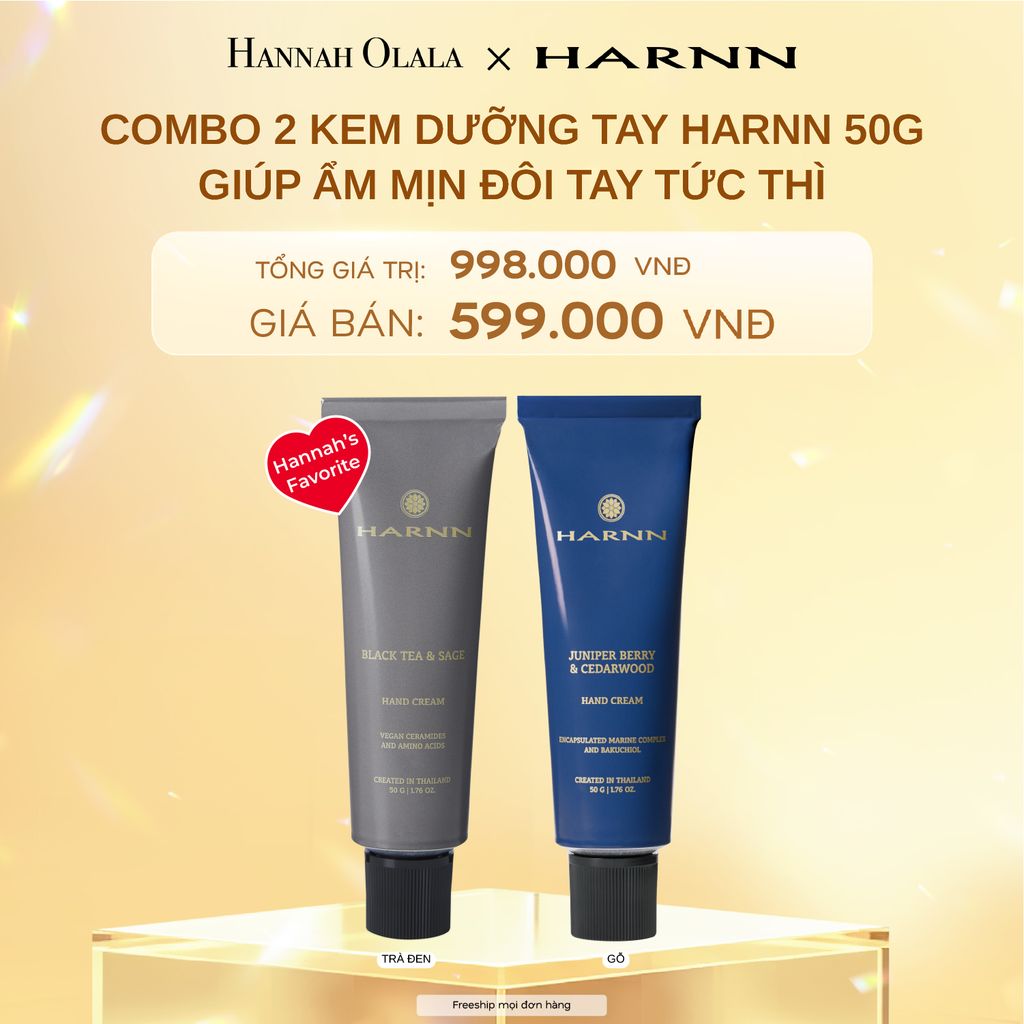 DEAL 3: COMBO 2 KEM DƯỠNG TAY HARNN 50G GIÚP ẨM MỊN ĐÔI TAY TỨC THÌ