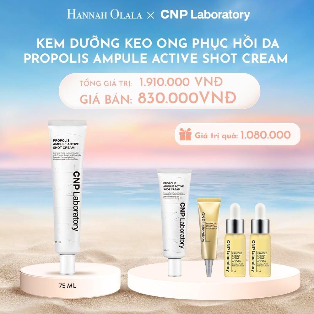 C27_DEAL 3: KEM DƯỠNG KEO ONG PHỤC HỒI DA PROPOLIS AMPULE ACTIVE SHOT CREAM 75ML