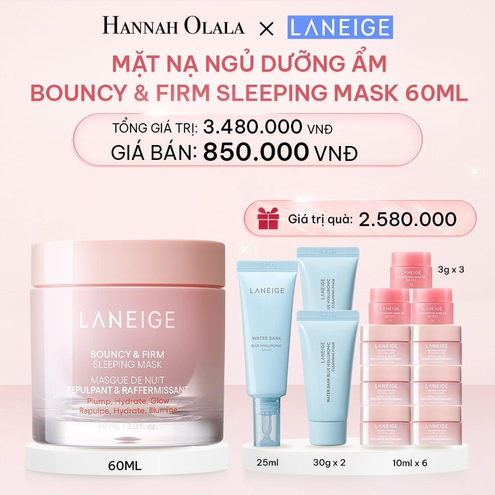 E266_DEAL 3: MẶT NẠ NGỦ DƯỠNG ẨM LANEIGE BOUNCY & FIRM SLEEPING MASK 60ML