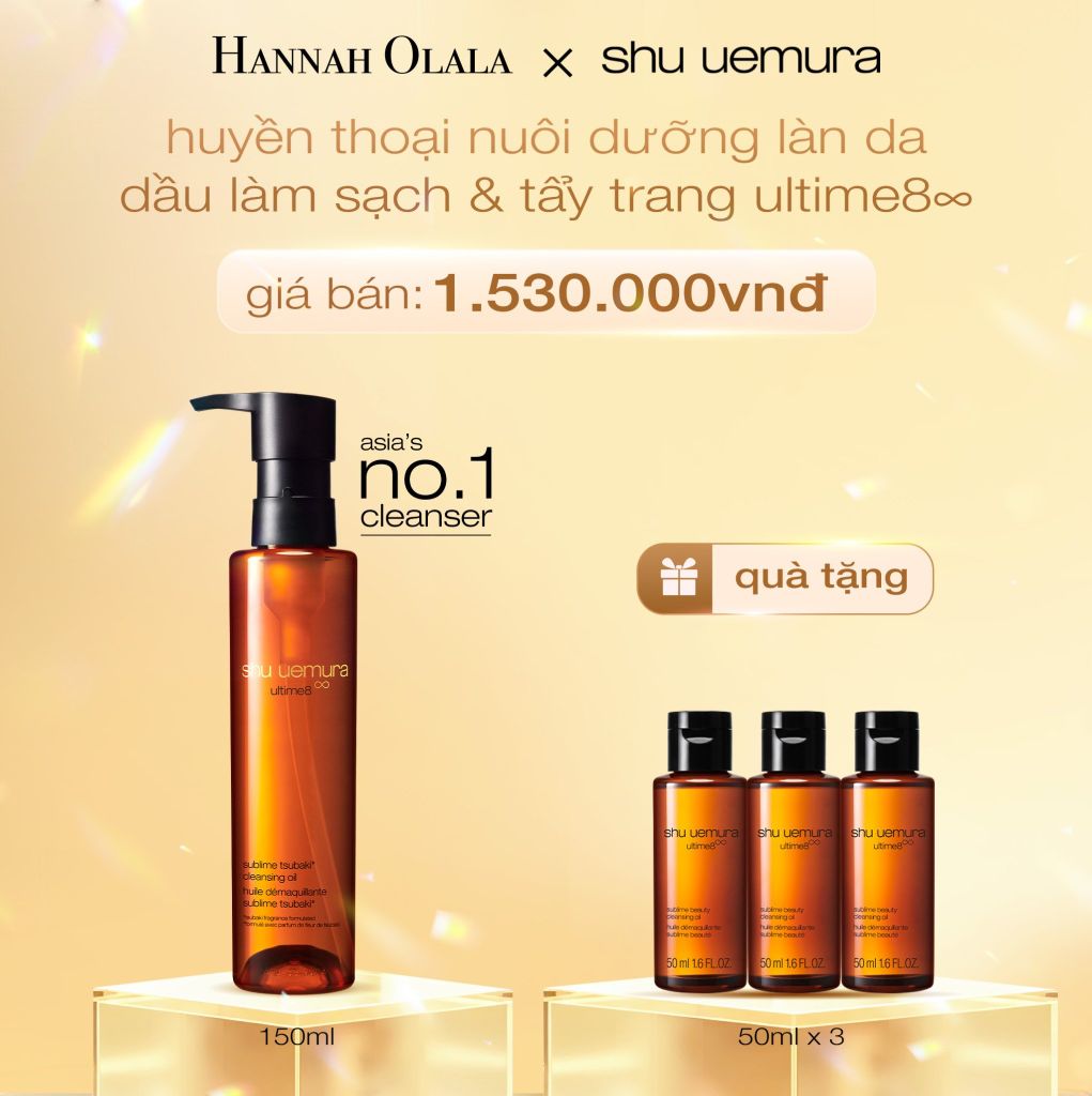 DEAL 4: DẦU LÀM SẠCH VÀ TẨY TRANG CAO CẤP SHU UEMURA ULTIME8∞ SUBLIME TSUBAKI CLEANSING OIL RENO 150ML