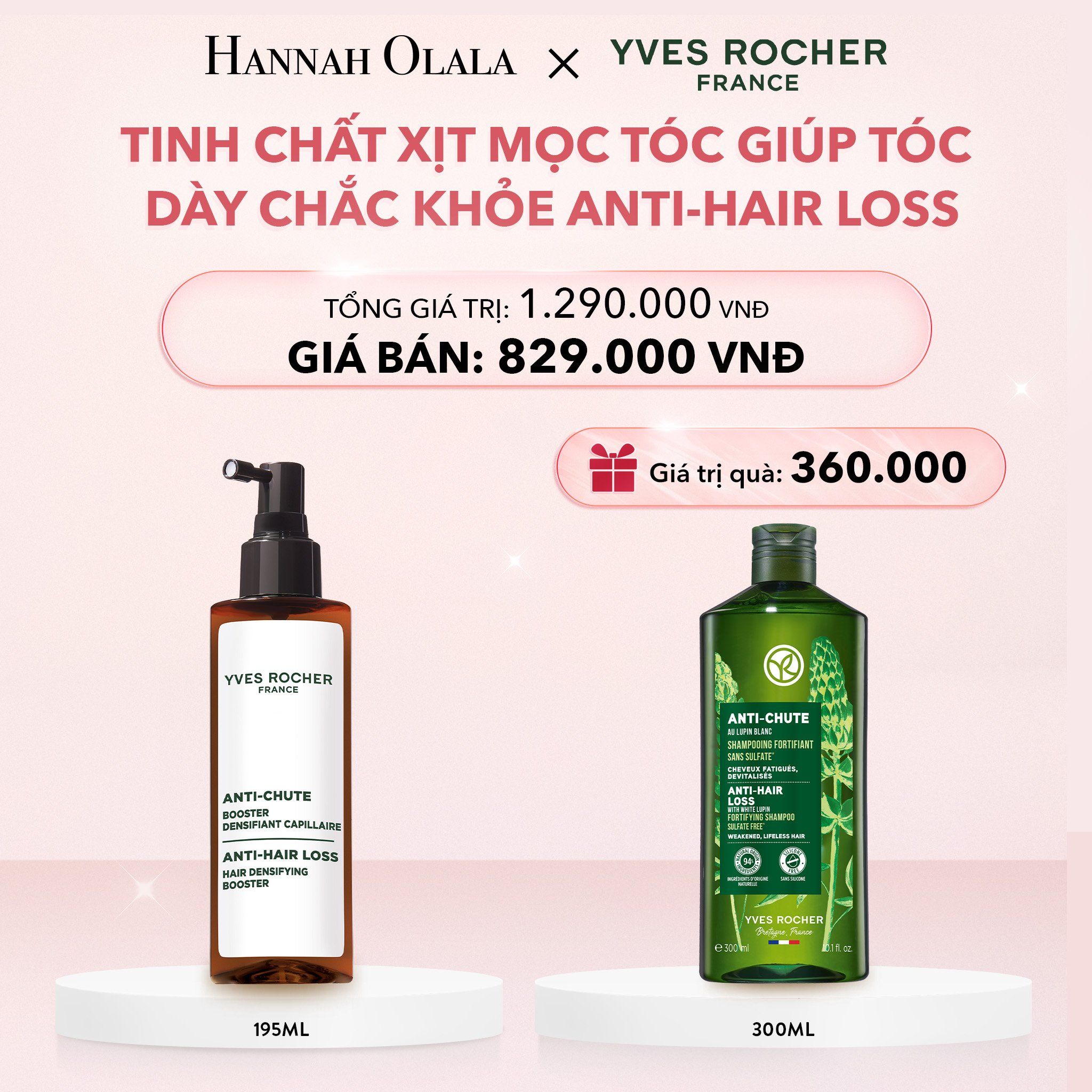 E834_DEAL 4: TINH CHẤT XỊT MỌC TÓC GIÚP TÓC DÀY CHẮC KHỎE ANTI-HAIR LOSS