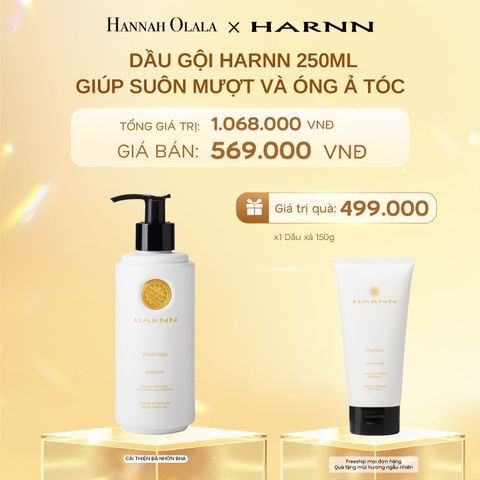 DEAL 4: DẦU GỘI HARNN 250ML GIÚP SUÔN MƯỢT VÀ ÓNG Ả TÓC