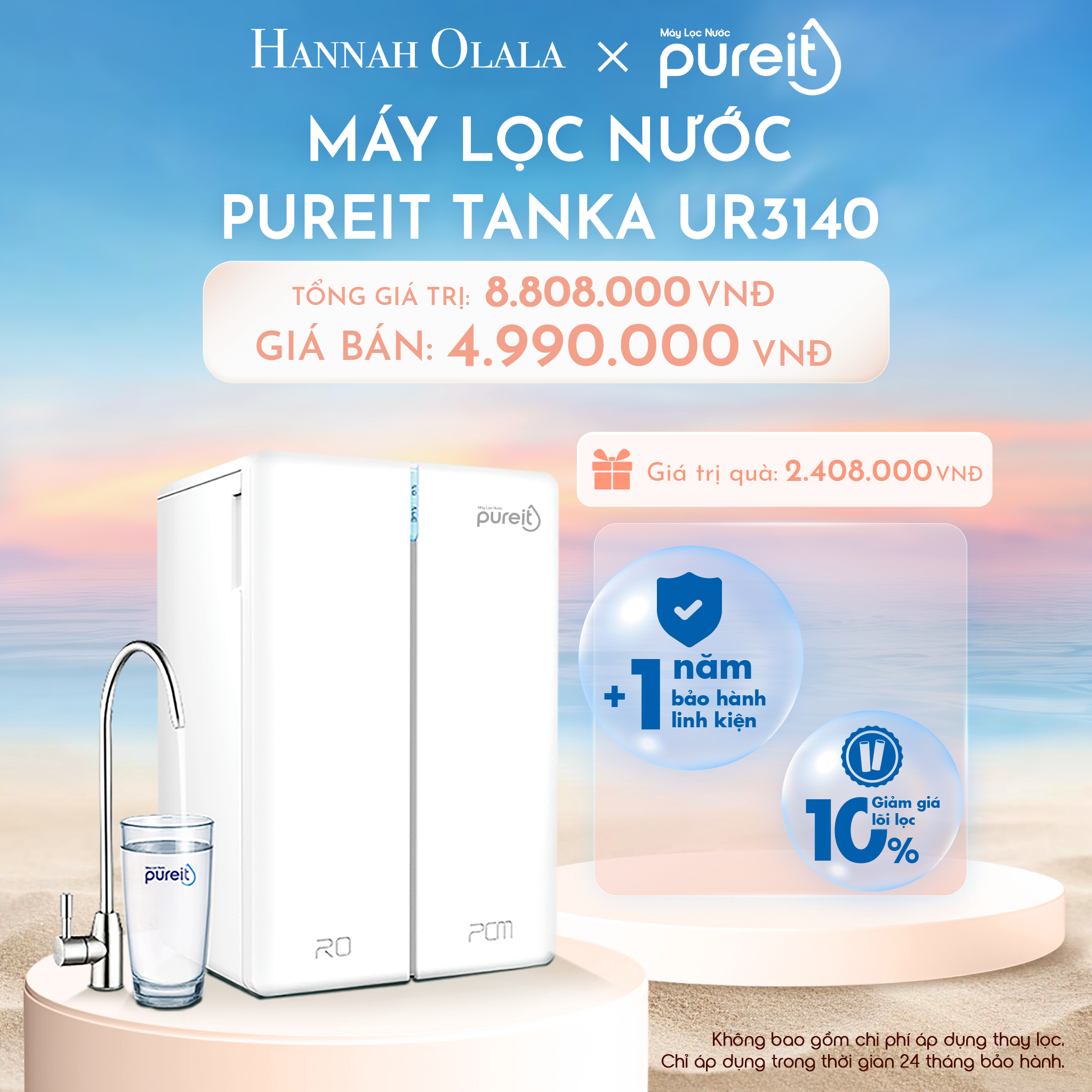 C699_DEAL 5: MÁY LỌC NƯỚC ÂM TỦ BẾP PUREIT TANKA UR3140