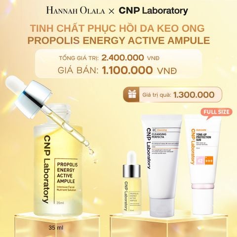 DEAL 50: TINH CHẤT PHỤC HỒI DA KEO ONG CNP PROPOLIS ENERGY ACTIVE AMPULE SET 35ML