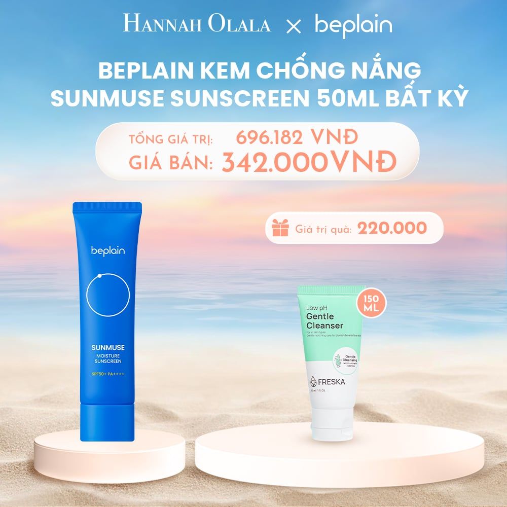 C254_DEAL 3A: KEM CHỐNG NẮNG SUNMUSE MOISTURE SUNSCREEN SPF50+ PA++++ 50ML (MÀU XANH DƯƠNG)