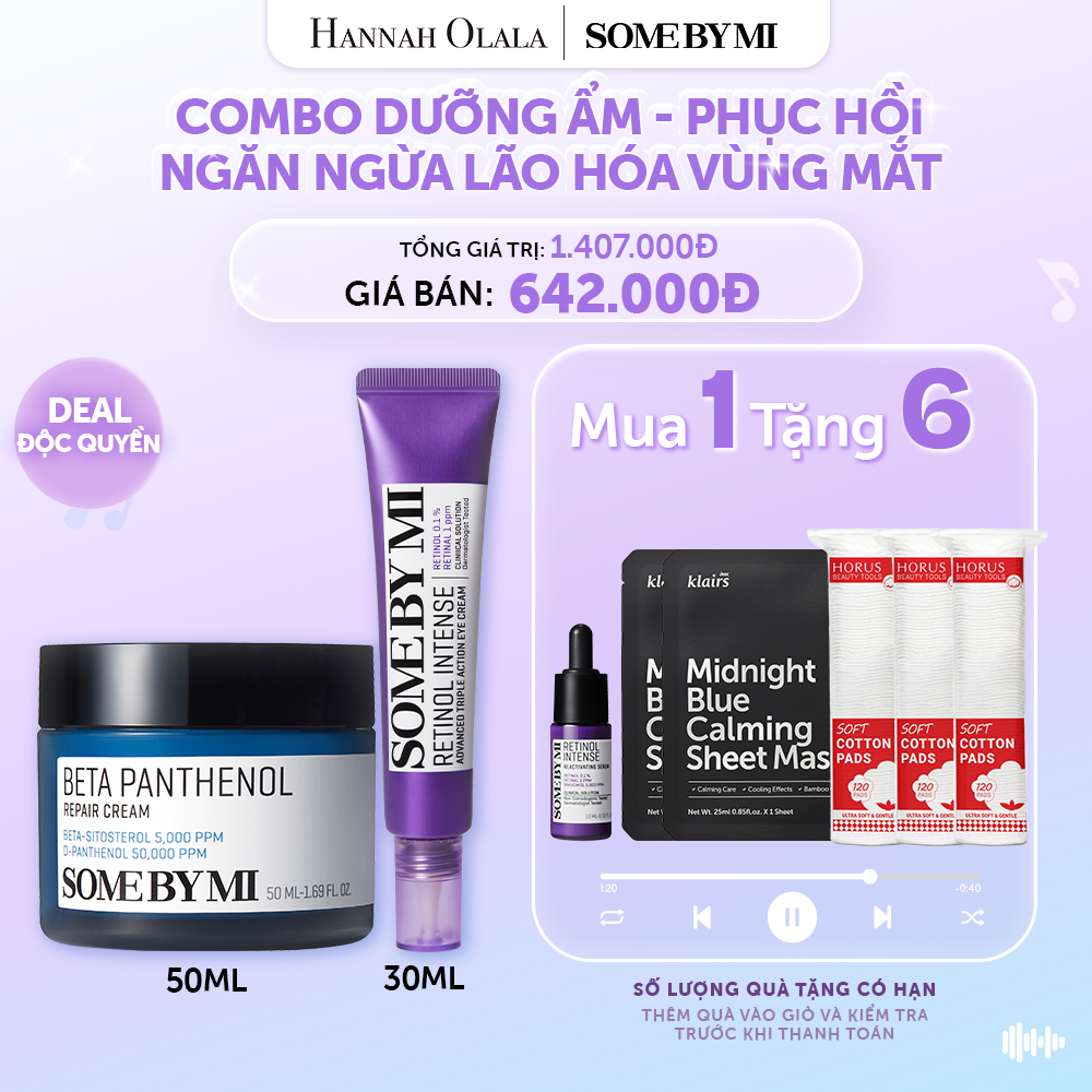 DEAL 5: COMBO DƯỠNG ẨM - PHỤC HỒI - NGĂN NGỪA LÃO HÓA VÙNG MẮT