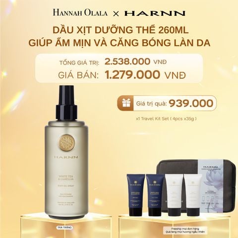 DEAL 5: DẦU XỊT DƯỠNG THỂ HARNN GIÚP ẨM MỊN VÀ CĂNG BÓNG LÀN DA 260ML