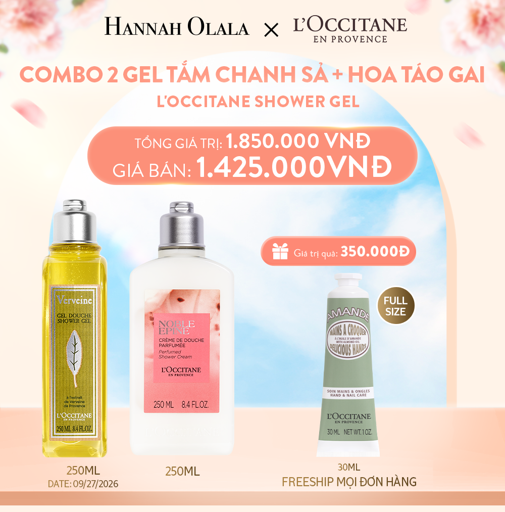 A463_DEAL 6: COMBO 2 GEL TẮM L'OCCITANE SHOWER GEL 250ML (CHỌN PHÂN LOẠI COMBO)