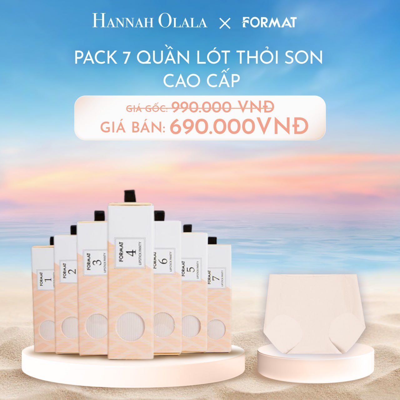 C973_DEAL 1: PACK 7 QUẦN LÓT THỎI SON SIÊU MÁT MỊN FORMAT