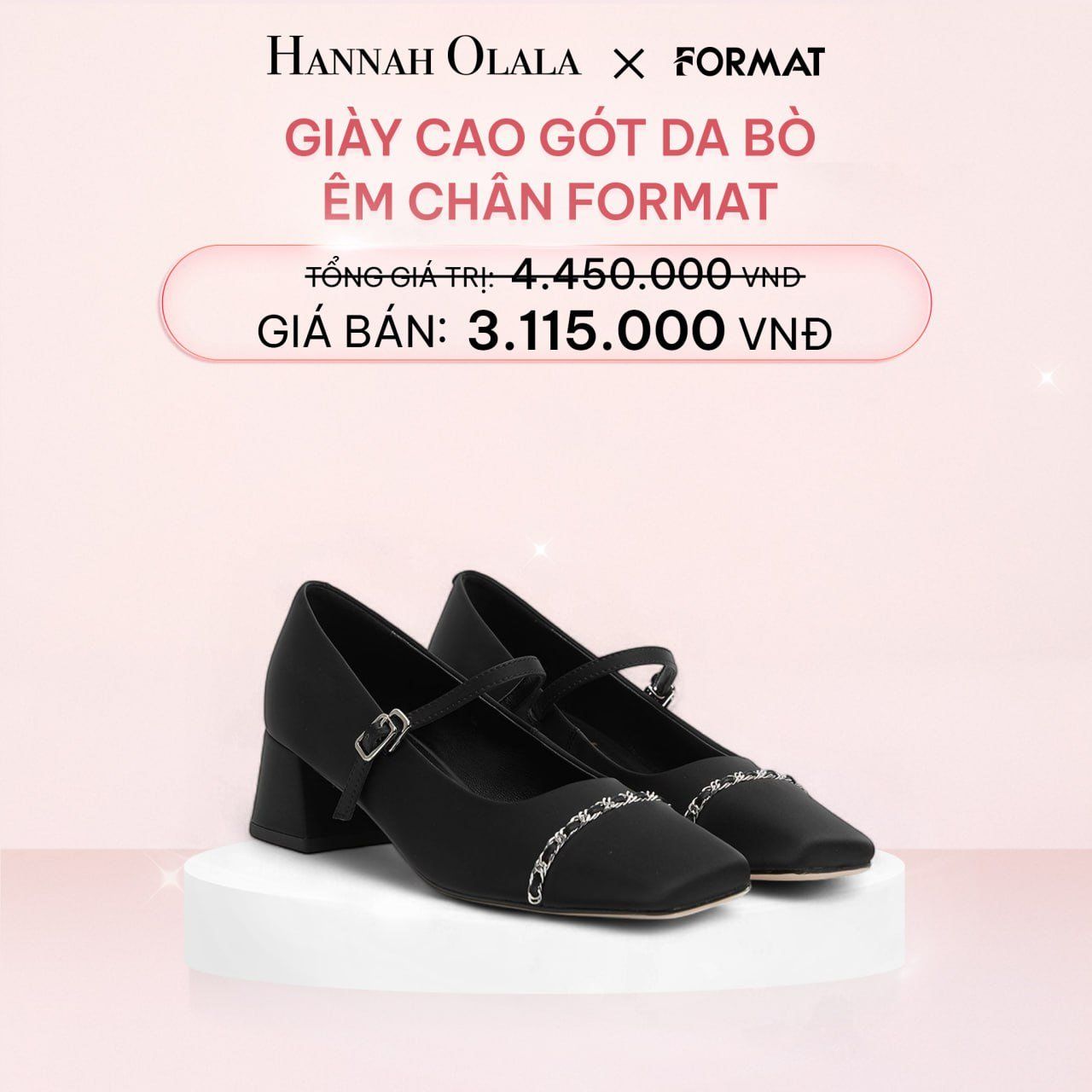 E149_DEAL 10: GIÀY CAO GÓT DA BÒ ÊM CHÂN CÓ QUAI ĐEO