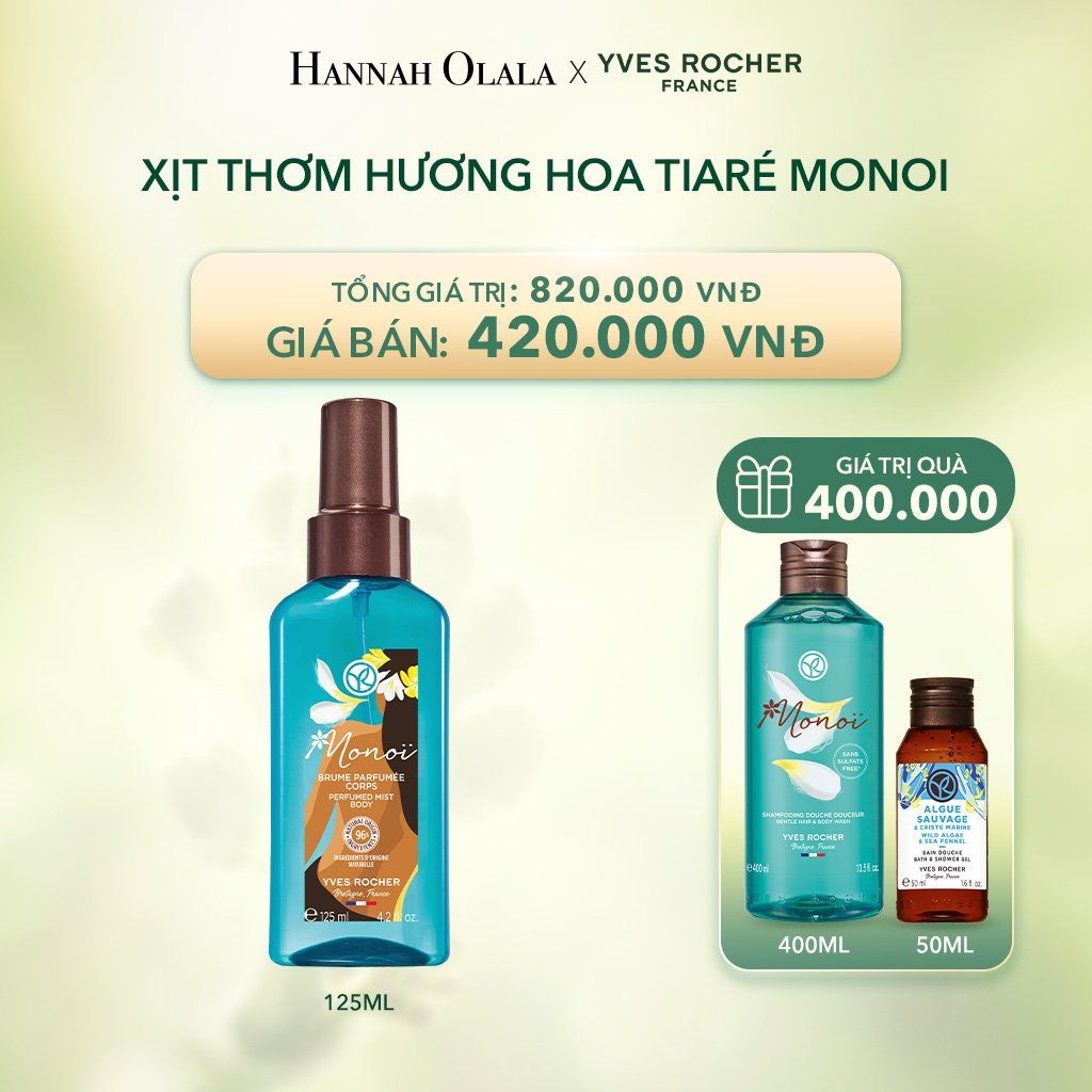 DEAL 10: XỊT THƠM HƯƠNG HOA TIARÉ MONOI