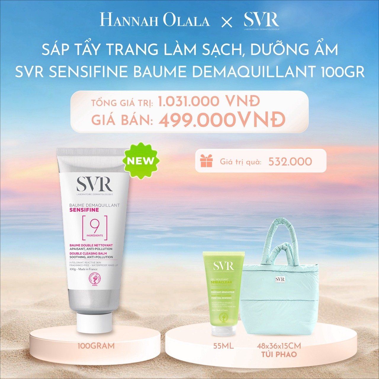C1064_DEAL 13: SÁP TẨY TRANG LÀM SẠCH DA, DƯỠNG ẨM SVR SENSIFINE BAUME DEMAQUILLANT 100GR