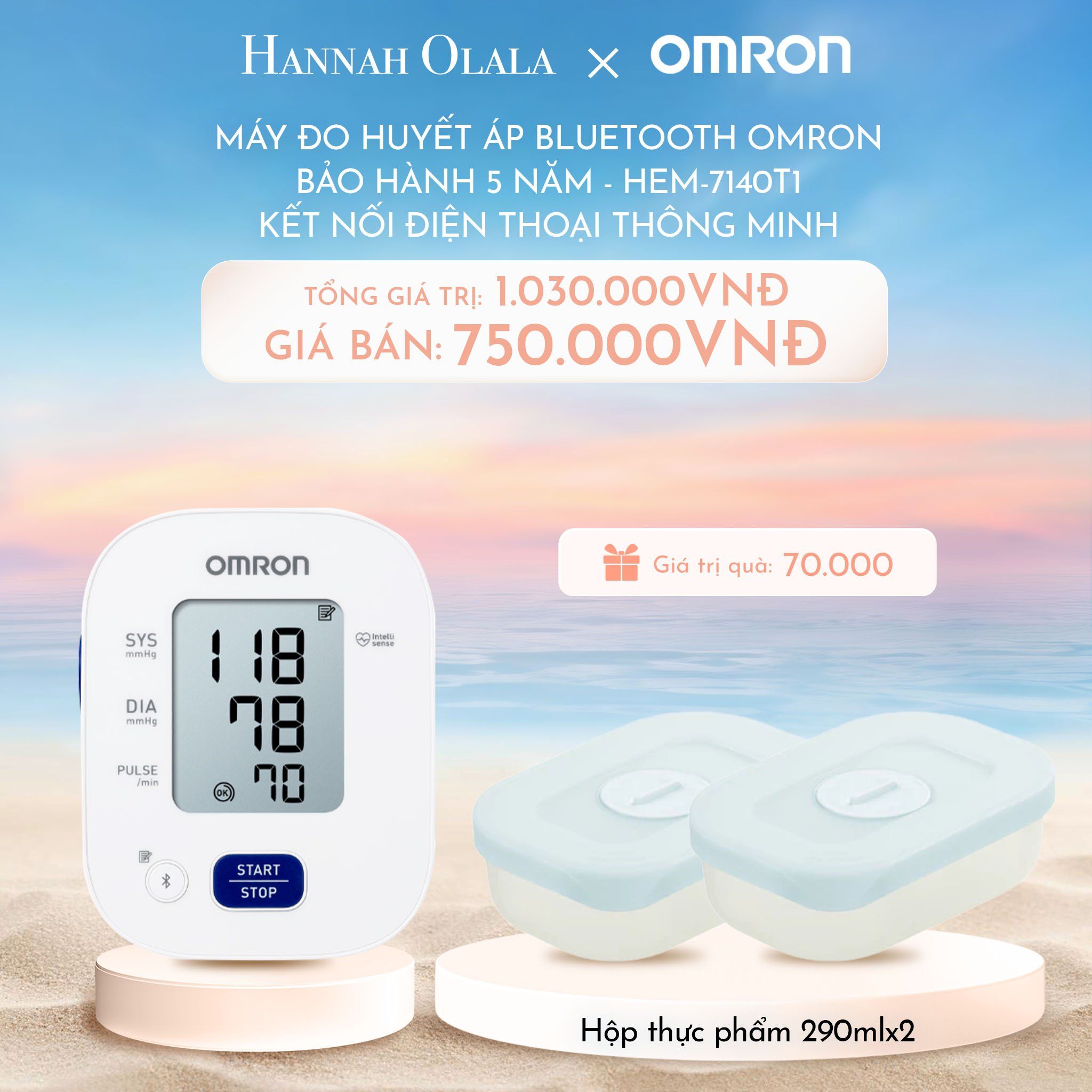 DEAL 11: MÁY ĐO HUYẾT ÁP BLUETOOTH OMRON HEM-7140T1