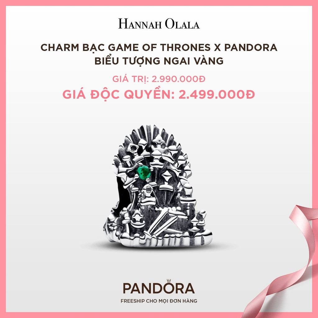 A38_DEAL 31: CHARM BẠC GAME OF THRONES X PANDORA BIỂU TƯỢNG NGAI VÀNG