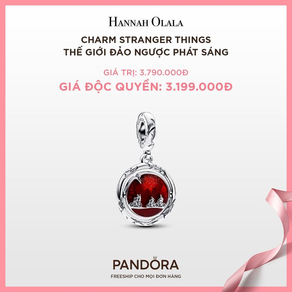 A108_DEAL 101: CHARM PANDORA STRANGER THINGS THẾ GIỚI ĐẢO NGƯỢC PHÁT SÁNG