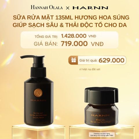 DEAL 7: SỮA RỬA MẶT HARNN 135ML HƯƠNG HOA SÚNG GIÚP SẠCH SÂU & THẢI ĐỘC TỐ CHO DA