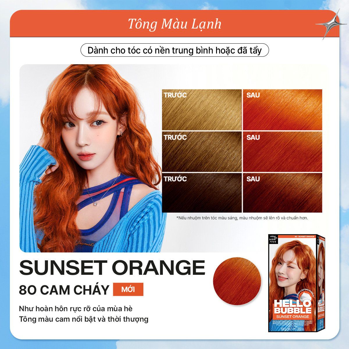 E495_DEAL 5: NHUỘM TÓC TẠI NHÀ MISE EN SCÈNE HELLO BUBBLE 100G DẠNG BỌT KEM, CÔNG THỨC CẢI TIẾN MỚI HẠN CHẾ KHÔ XƠ VÀ HƯ TỔN