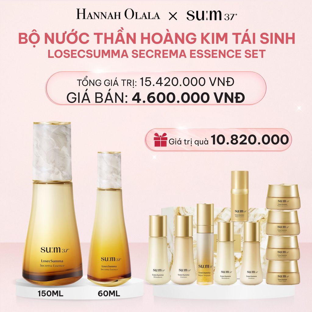 E224_DEAL 26: BỘ NƯỚC THẦN HOÀNG KIM TÁI SINH SU:M37 LOSECSUMMA SECREMA ESSENCE SET