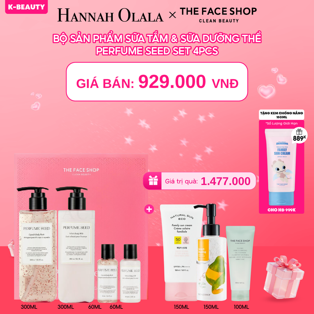 DEAL 9: BỘ SẢN PHẨM SỮA TẮM & SỮA DƯỠNG THỂ PERFUME SEED SET 4PCS