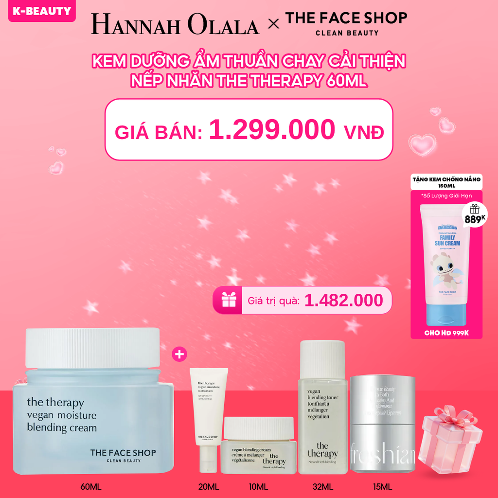 DEAL 11: KEM DƯỠNG ẨM THUẦN CHAY CẢI THIỆN NẾP NHĂN THE THERAPY 60ML