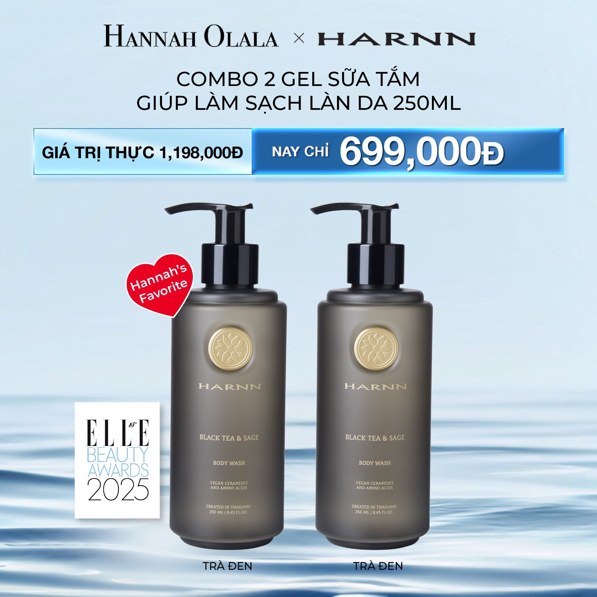 DEAL 1: COMBO 2 GEL TẮM HARNN GIÚP LÀM SẠCH LÀN DA 250ML - BODY WASH