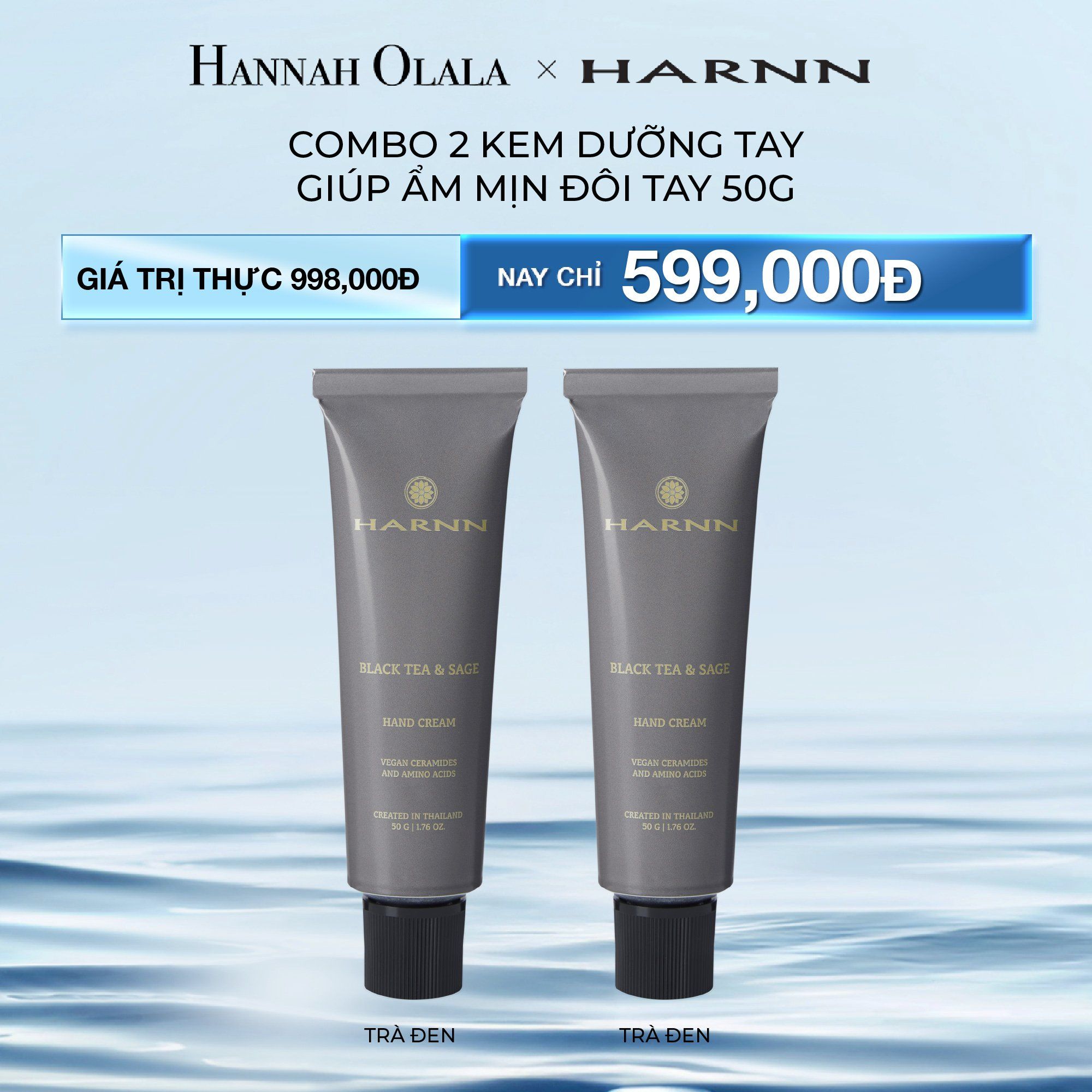 DEAL 3: COMBO 2 KEM DƯỠNG TAY HARNN GIÚP ẨM MỊN ĐÔI TAY 50G