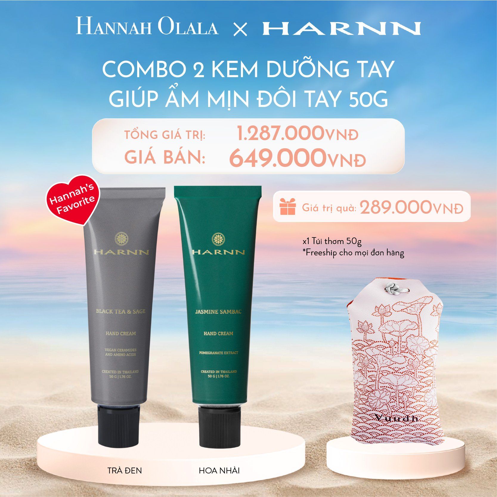 C733_DEAL 6: COMBO 2 KEM DƯỠNG DA TAY GIÚP ẨM MỊN ĐÔI TAY MỘT CÁCH TỨC THÌ 50G