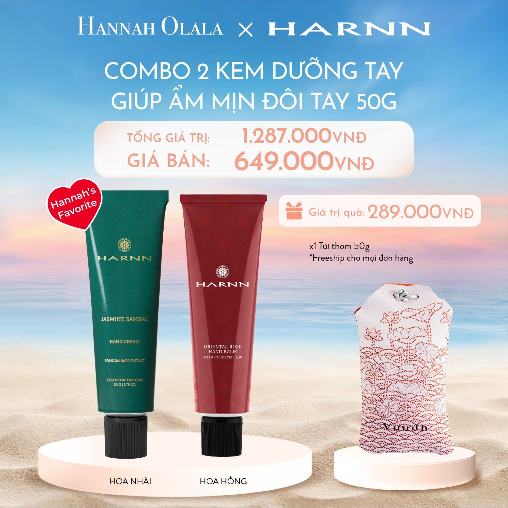 C733_DEAL 6: COMBO 2 KEM DƯỠNG DA TAY GIÚP ẨM MỊN ĐÔI TAY MỘT CÁCH TỨC THÌ 50G