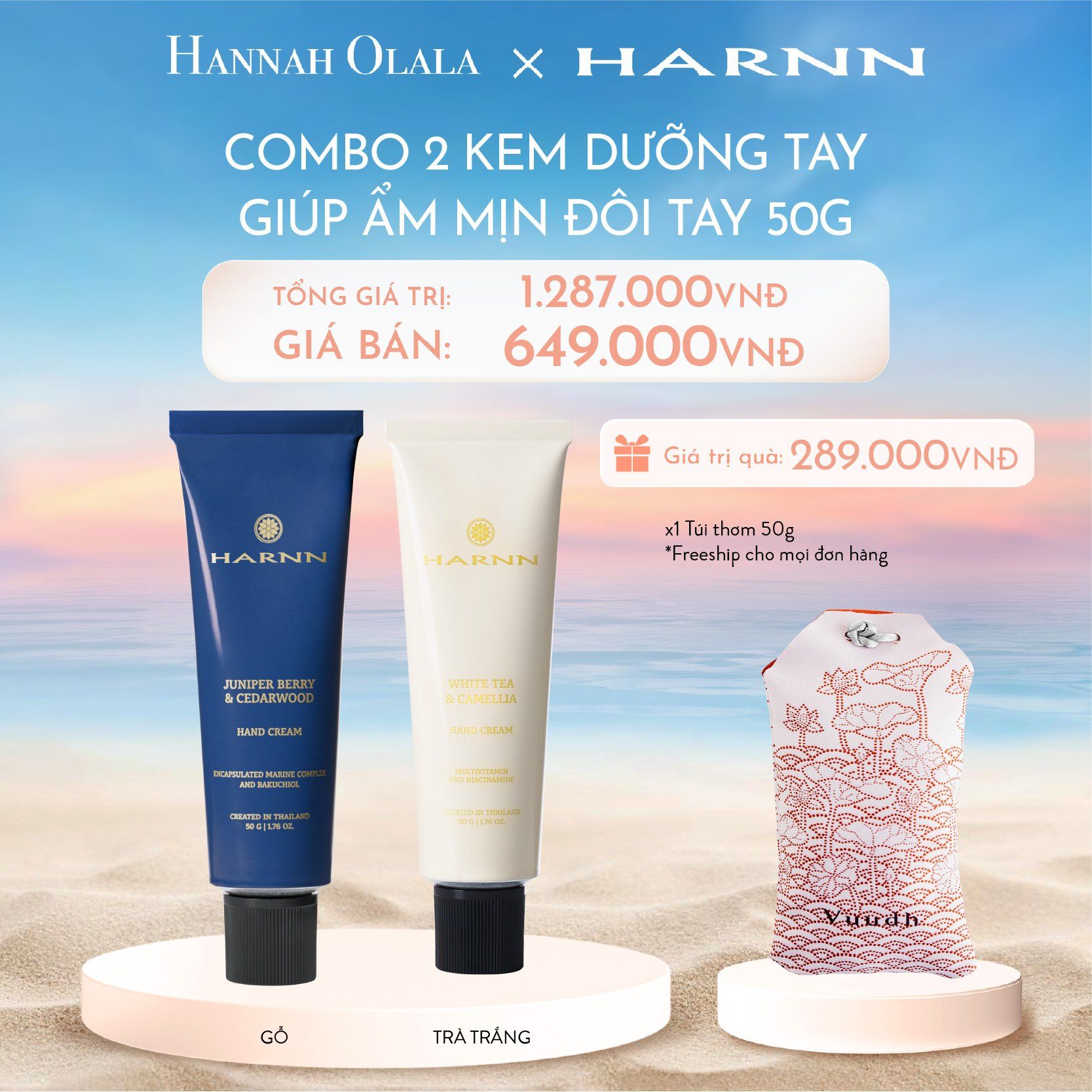 C733_DEAL 6: COMBO 2 KEM DƯỠNG DA TAY GIÚP ẨM MỊN ĐÔI TAY MỘT CÁCH TỨC THÌ 50G