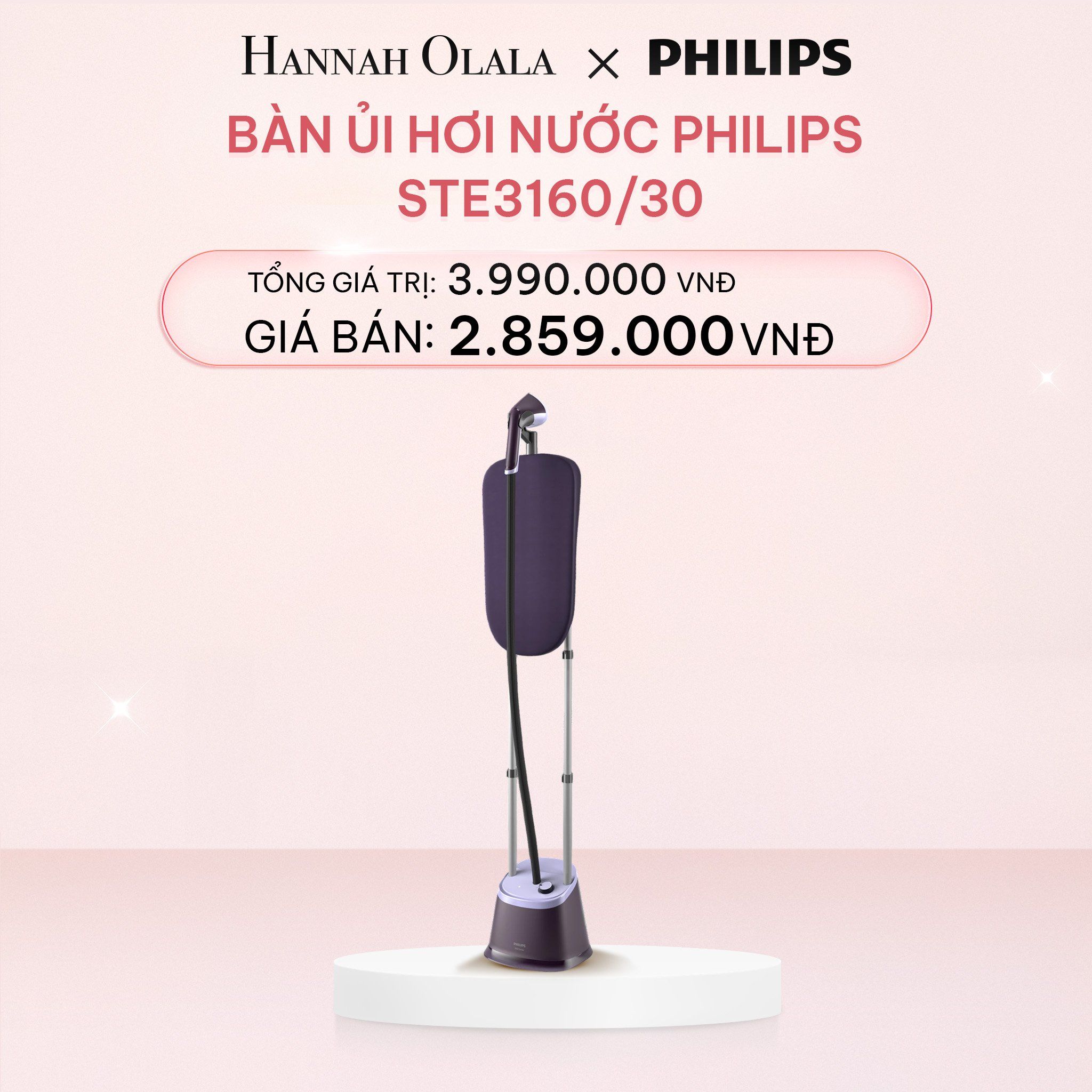 E782_DEAL 6: BÀN ỦI HƠI NƯỚC PHILIPS STE3160/30