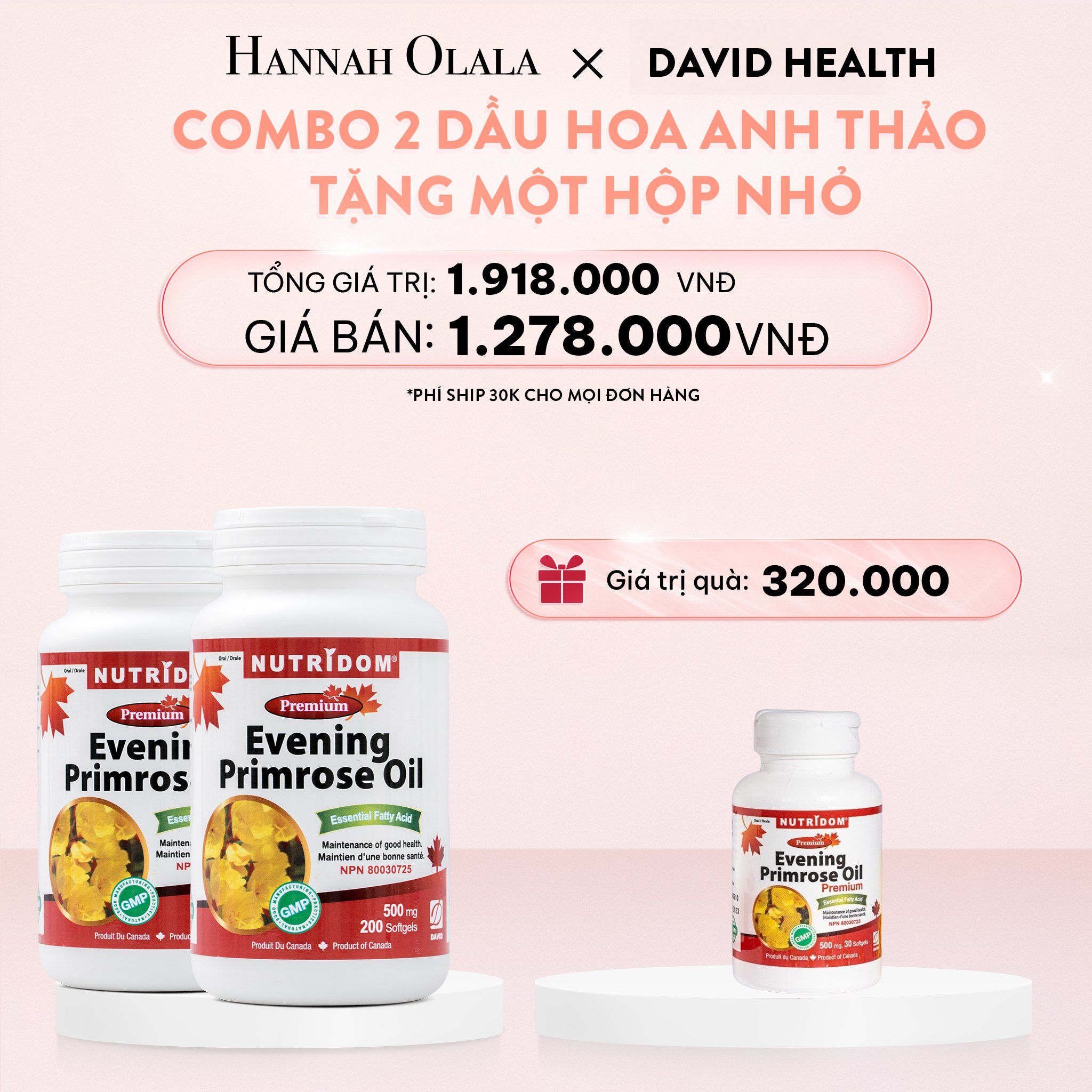E716_FLASH DEAL 1: MUA 2 HỘP DẦU HOA ANH THẢO CHIỀU (200 VIÊN)