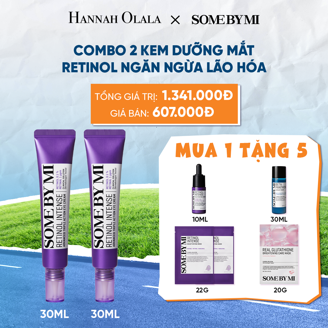 DEAL 4: COMBO 02 KEM DƯỠNG MẮT SOME BY MI RETINOL INTENSE ADVANCED TRIPLE ACTION EYE CREAM 30ML
