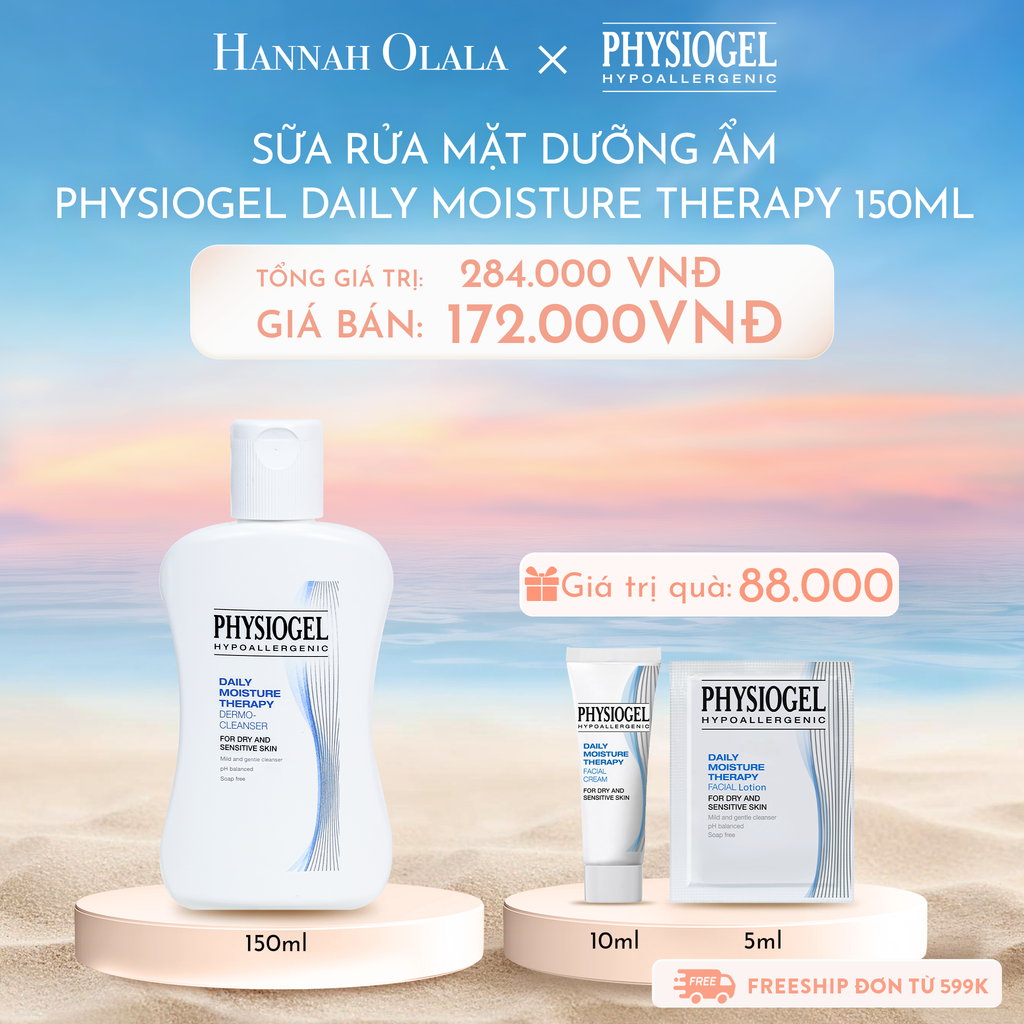 C830_DEAL 2: SỮA RỬA MẶT DƯỠNG ẨM PHYSIOGEL DAILY MOISTURE THERAPY 150ml
