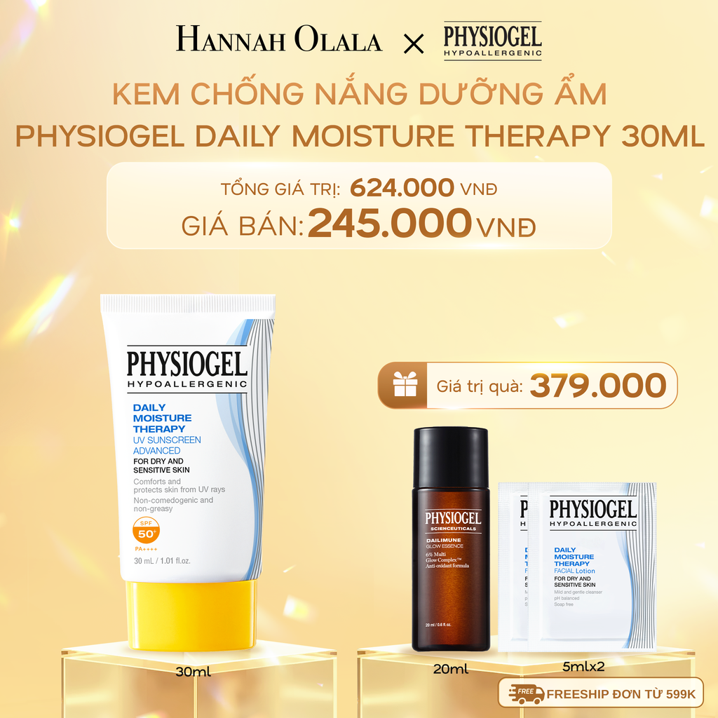 DEAL 4: KEM CHỐNG NẮNG DƯỠNG ẨM PHYSIOGEL DAILY MOISTURE THERAPY 30ml