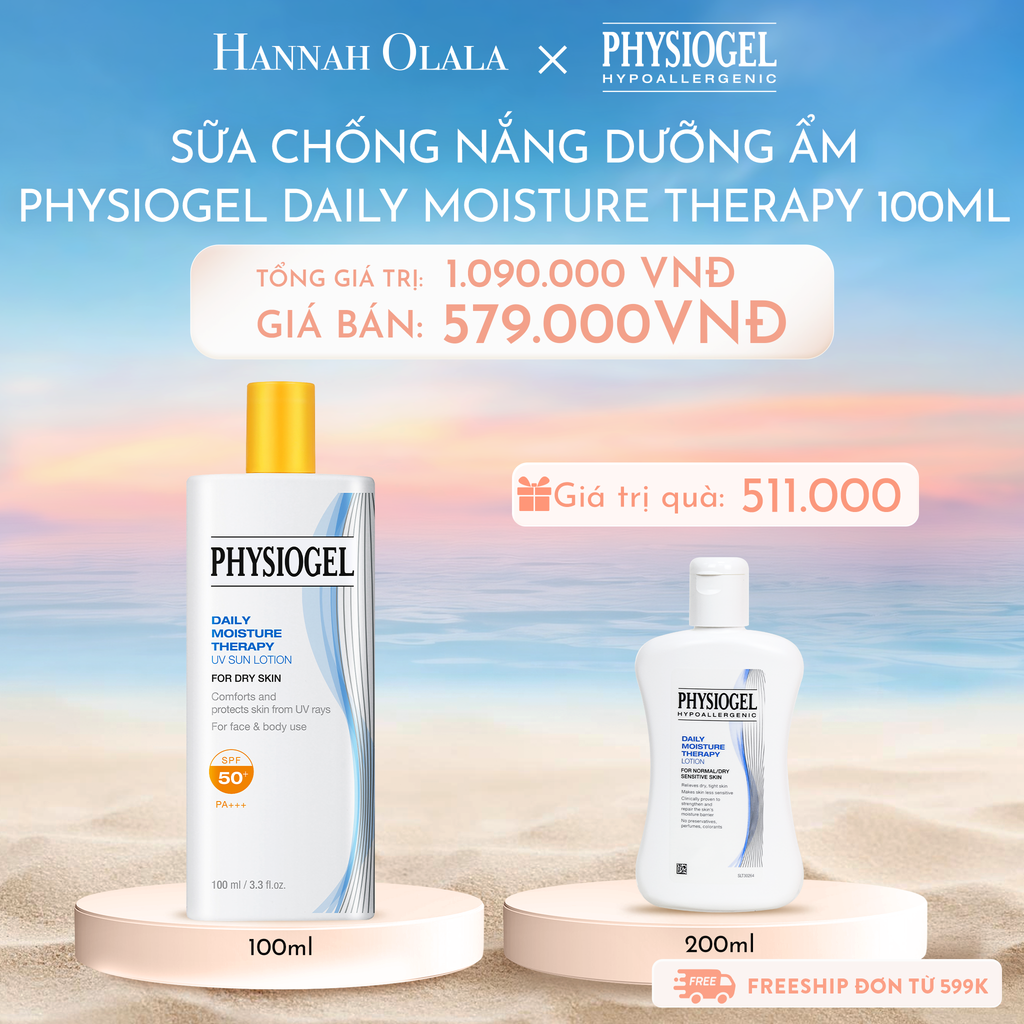 C833_DEAL 5: SỮA CHỐNG NẮNG DƯỠNG ẨM PHYSIOGEL DAILY MOISTURE THERAPY 100ml