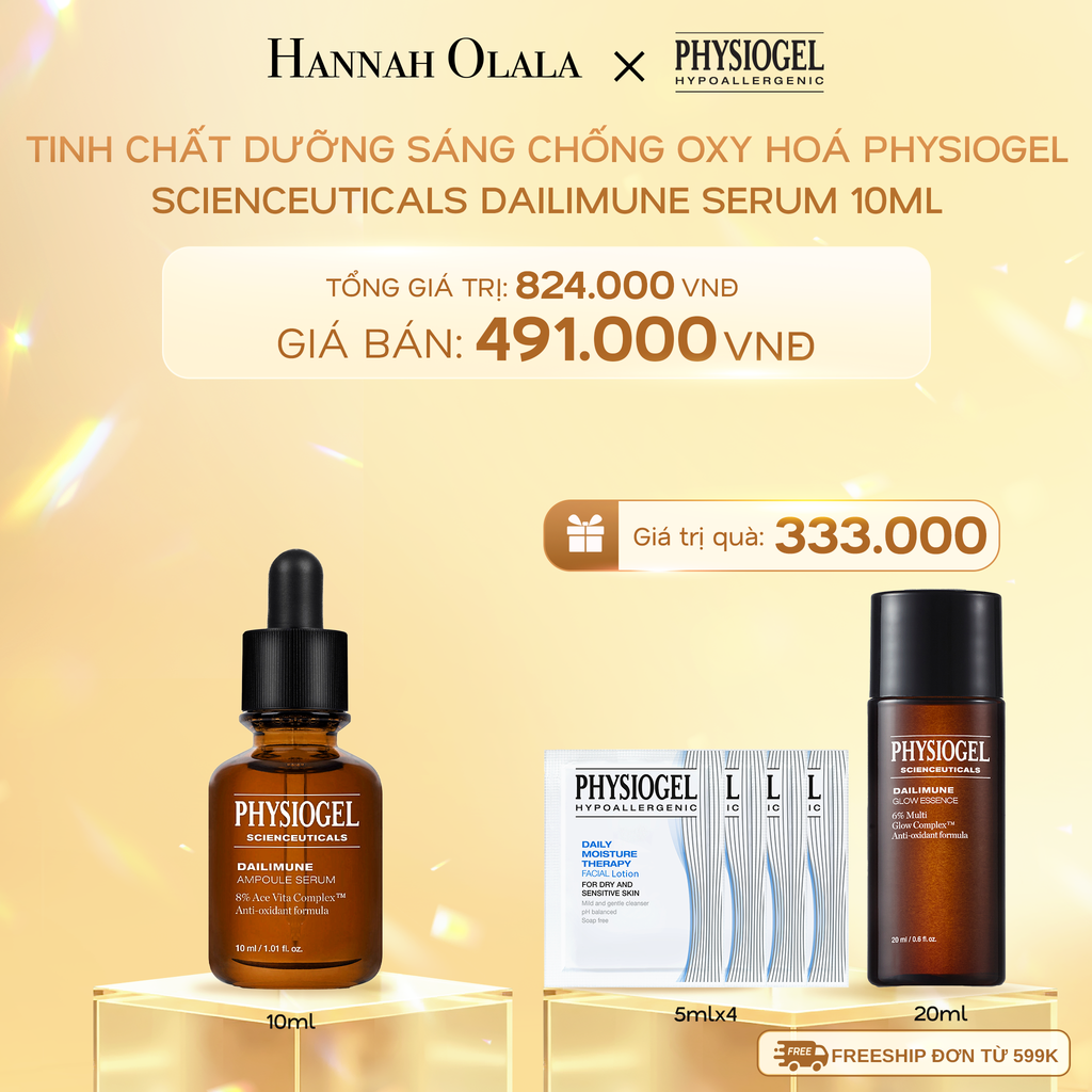 DEAL 7: TINH CHẤT DƯỠNG SÁNG CHỐNG OXY HOÁ PHYSIOGEL SCIENCEUTICALS DAILIMUNE 10ml