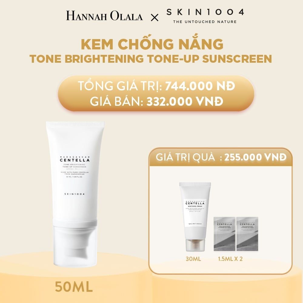 M62_DEAL 2: SKIN1004 KEM CHỐNG NẮNG MADAGASCAR CENTELLA TONE BRIGHTENING TONE-UP SUNCREEN SPF50+ PA++++ 50ML (IP04)