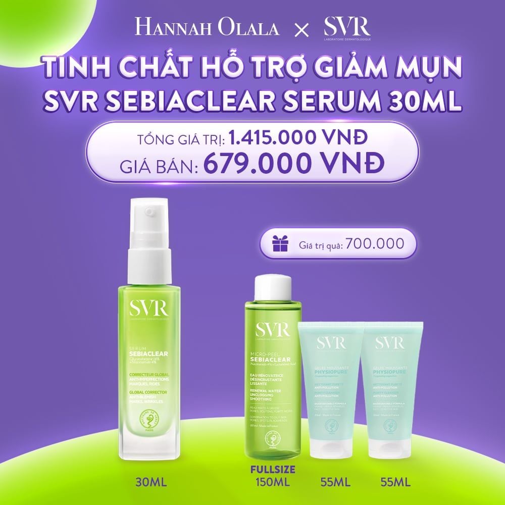C16_DEAL 09.1: SẢN PHẨM CHĂM SÓC DA, HỖ TRỢ GIẢM MỤN MỜ THÂM SVR SEBIACLEAR SERUM 30ML
