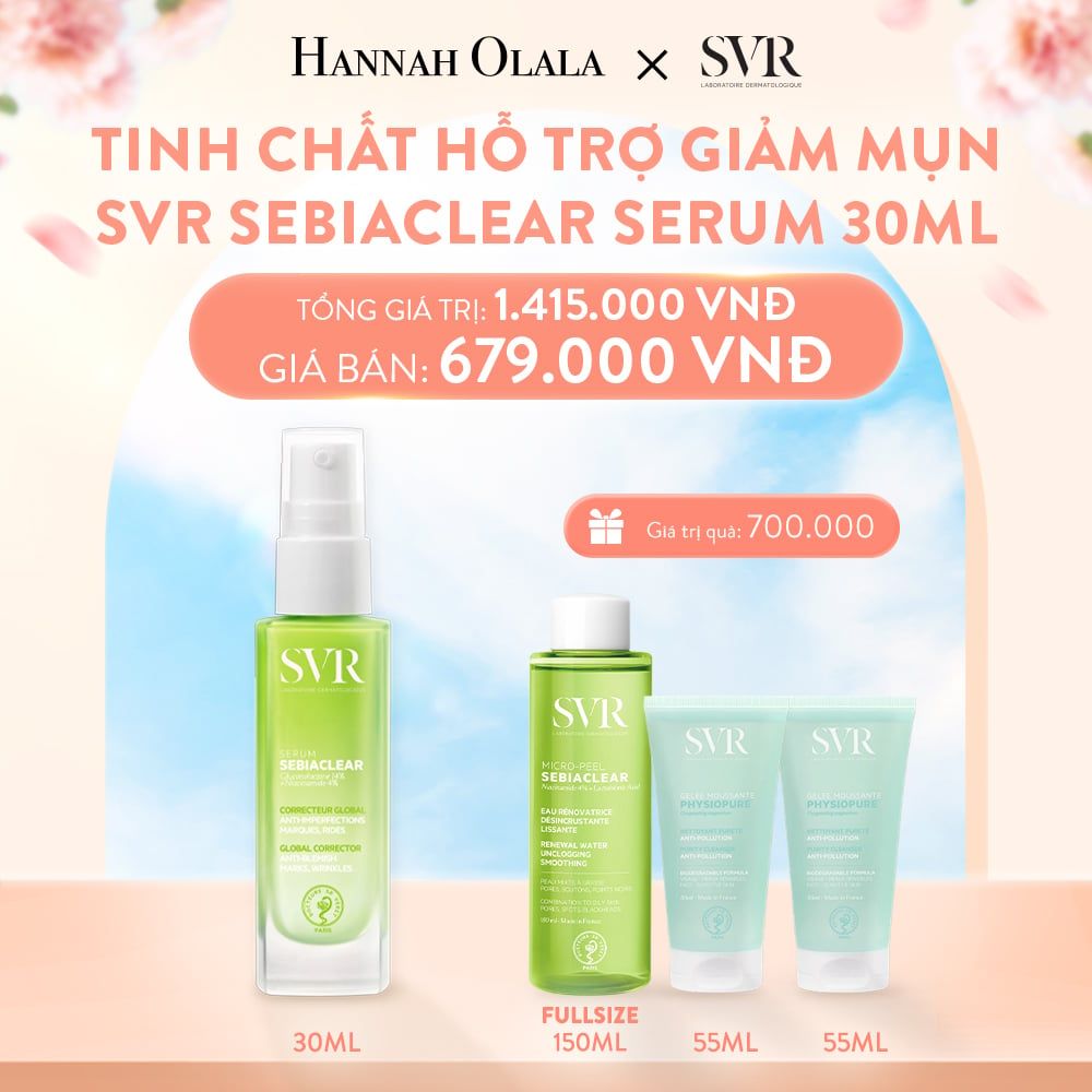 A2001_DEAL 09.1: SẢN PHẨM CHĂM SÓC DA, HỖ TRỢ GIẢM MỤN MỜ THÂM SVR SEBIACLEAR SERUM 30ML