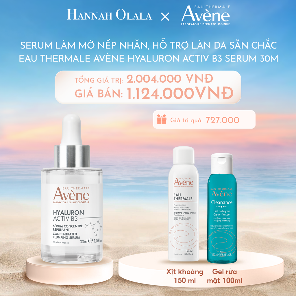 C839_DEAL 10: SERUM LÀM MỜ NẾP NHĂN, HỖ TRỢ LÀN DA SĂN CHẮC EAU THERMALE AVÈNE HYALURON ACTIV B3 SERUM 30ML