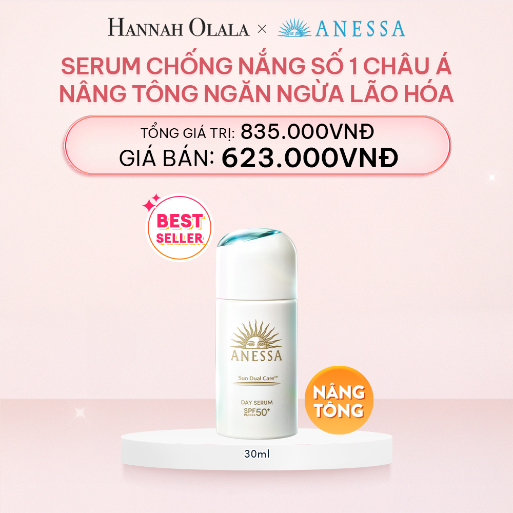 E105_DEAL 10: SERUM CHỐNG NẮNG DƯỠNG DA NÂNG TÔNG NGĂN NGỪA LÃO HÓA ANESSA DAY SERUM SPF50+ PA++++ 30ML