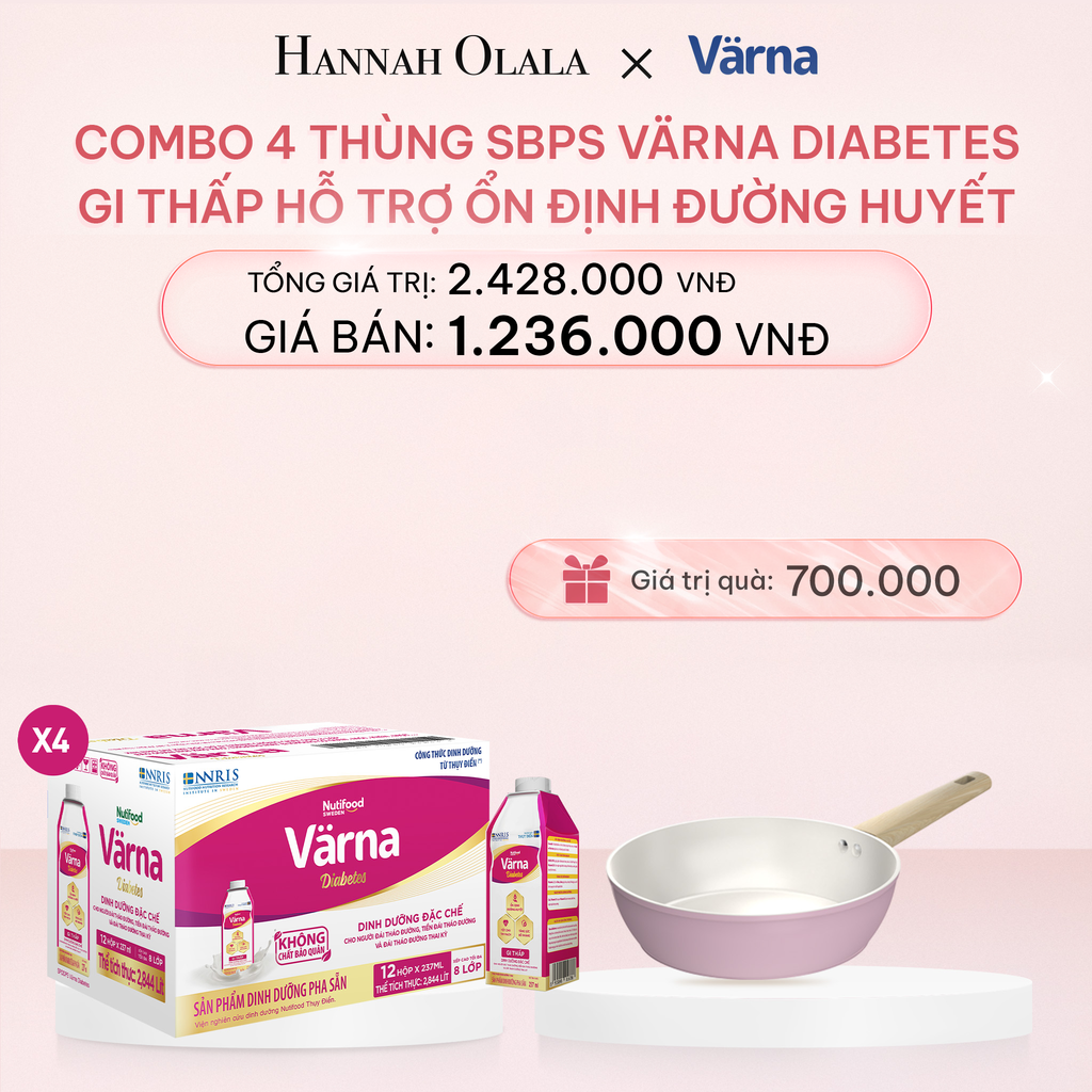 E391_DEAL 11: COMBO 4 THÙNG SỮA BỘT PHA SẴN VARNA DIABETES HỘP GIẤY (48HỘP X 237ML)