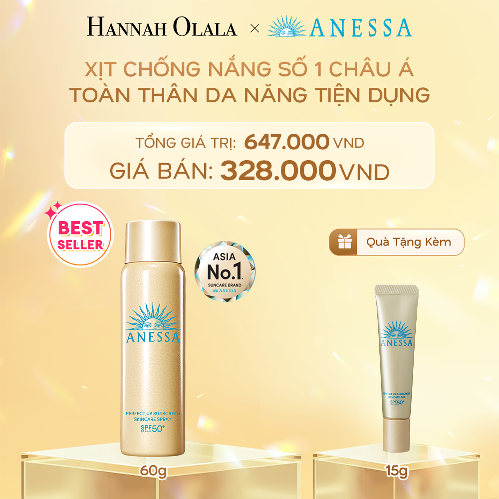 DEAL 12: XỊT CHỐNG NẮNG DƯỠNG DA ĐA NĂNG TIỆN DỤNG BẢO VỆ HOÀN HẢO ANESSA GOLD SPRAY SPF50+ PA++++ 60G