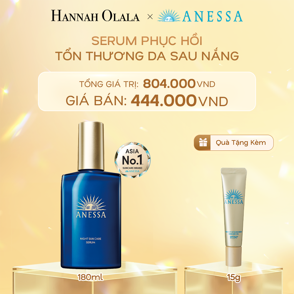 DEAL 13: SERUM DƯỠNG DA VÀ PHỤC HỒI TỔN THƯƠNG DA SAU NẮNG ANESSA NIGHT SUN CARE SERUM 180ML