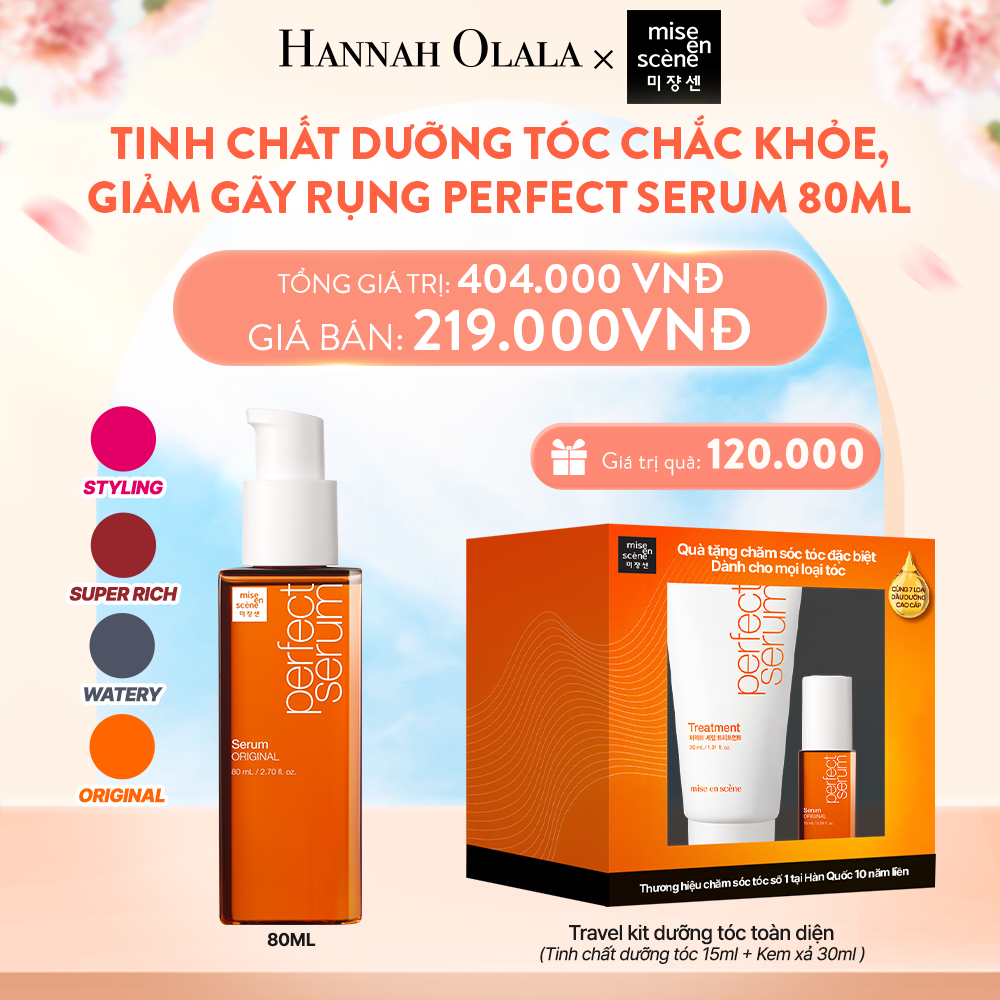 A539_DEAL 1: TINH CHẤT DƯỠNG TÓC CHẮC KHỎE, GIẢM GÃY RỤNG MISE EN SCENE PERFECT SERUM 80ML
