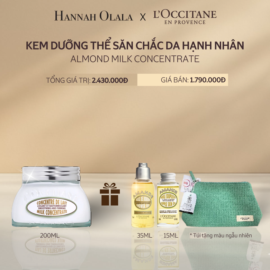 A1_DEAL 1: KEM DƯỠNG ẨM SĂN CHẮC DA HẠNH NHÂN L'OCCITANE 200ML