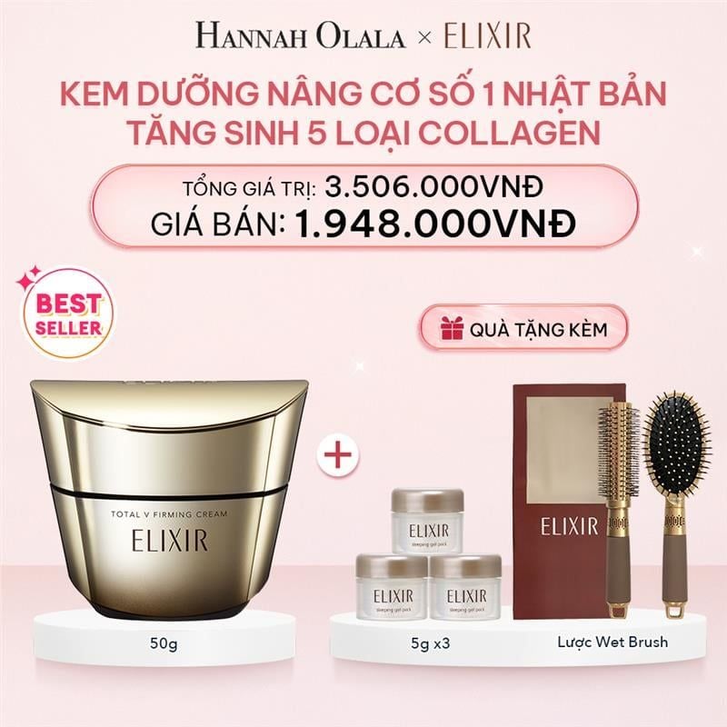 E116_DEAL 20: KEM DƯỠNG CẢI THIỆN CHẢY XỆ NGĂN NGỪA LÃO HÓA ELIXIR TOTAL V FIRMING CREAM 50G
