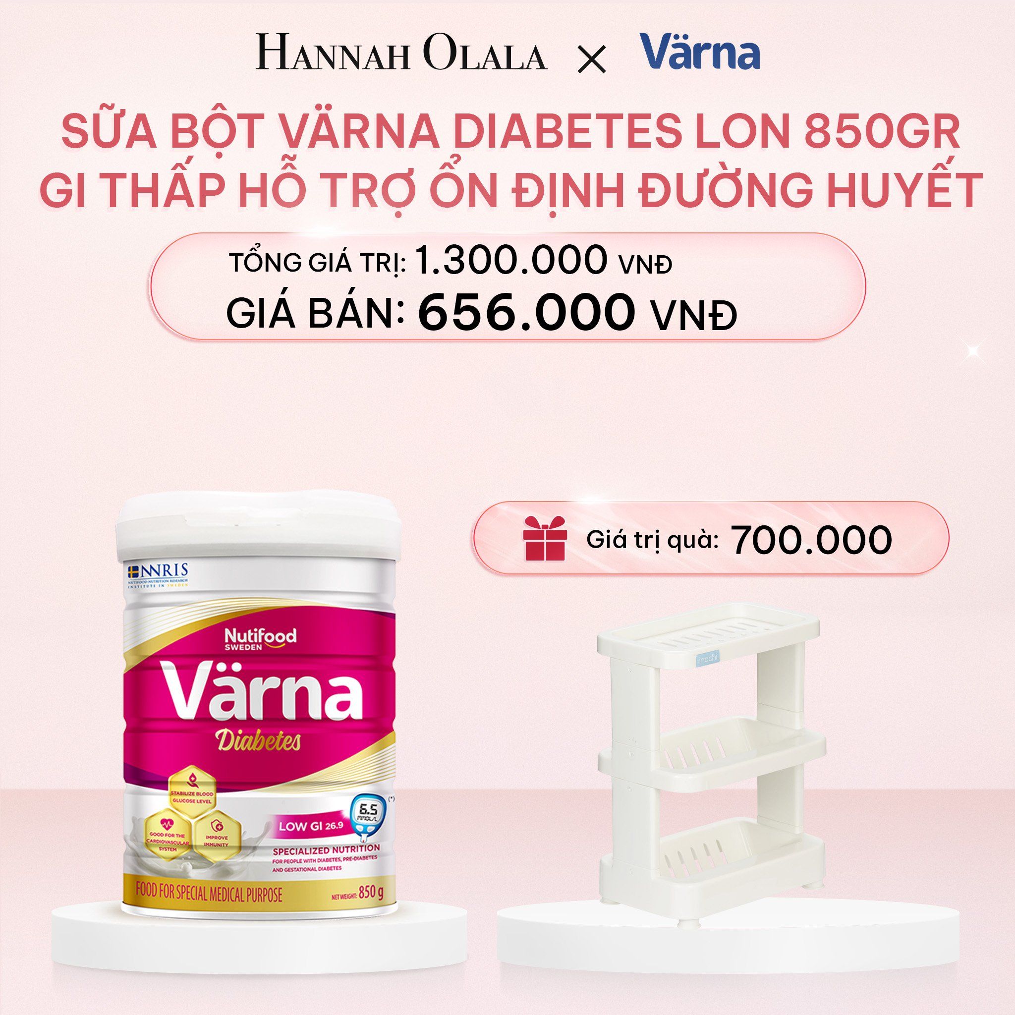 E393_DEAL 3 SỮA BỘT VARNA DIABETES LON 850G - HỖ TRỢ ỔN ĐỊNH ĐƯỜNG HUYẾT