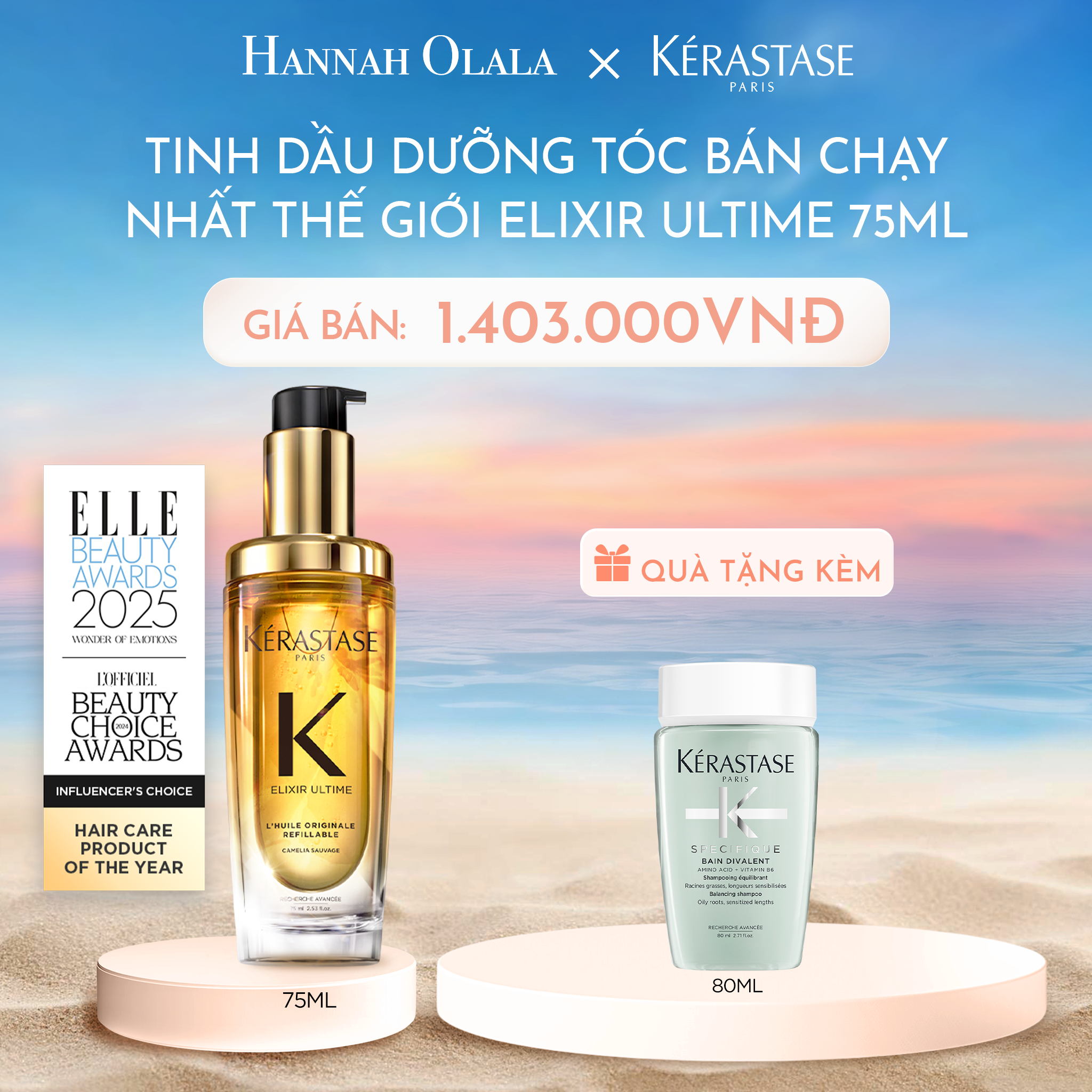 C866_DEAL 3: TINH DẦU DƯỠNG TÓC BÁN CHẠY NHẤT THẾ GIỚI ELIXIR ULTIME 75ML